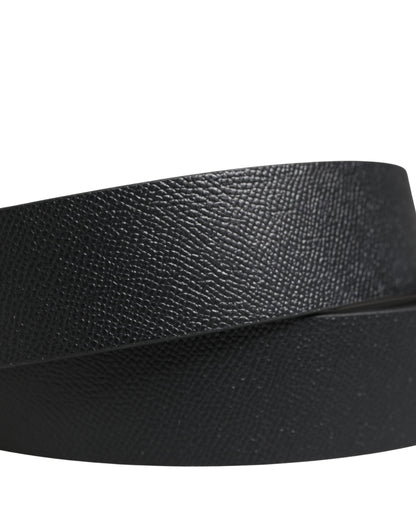 Ceinture Dolce &amp; Gabbana pour homme, en cuir noir classique avec boucle en métal