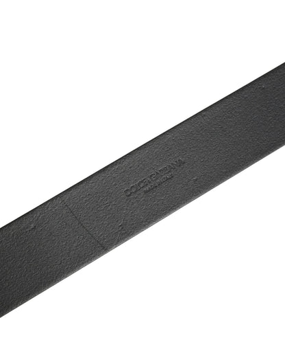 Ceinture Dolce &amp; Gabbana pour homme, en cuir noir classique avec boucle en métal