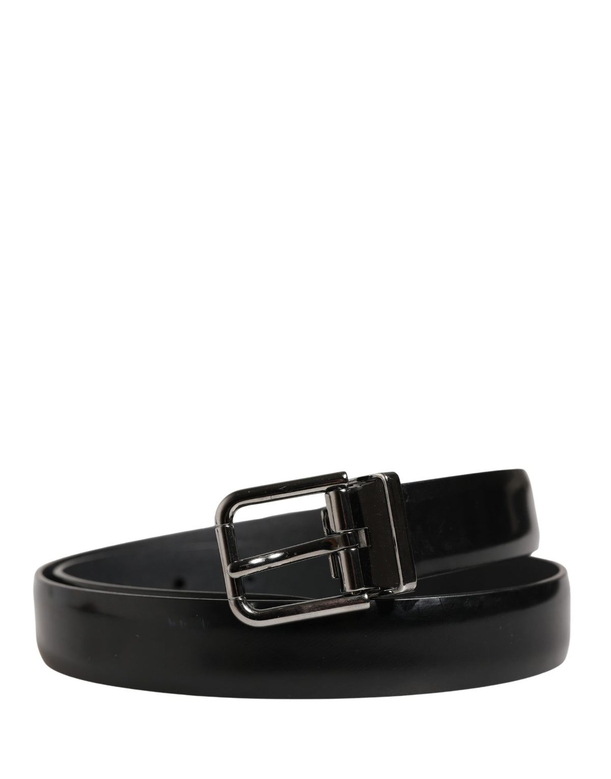 Ceinture Dolce &amp; Gabbana pour homme en cuir noir avec boucle classique en métal