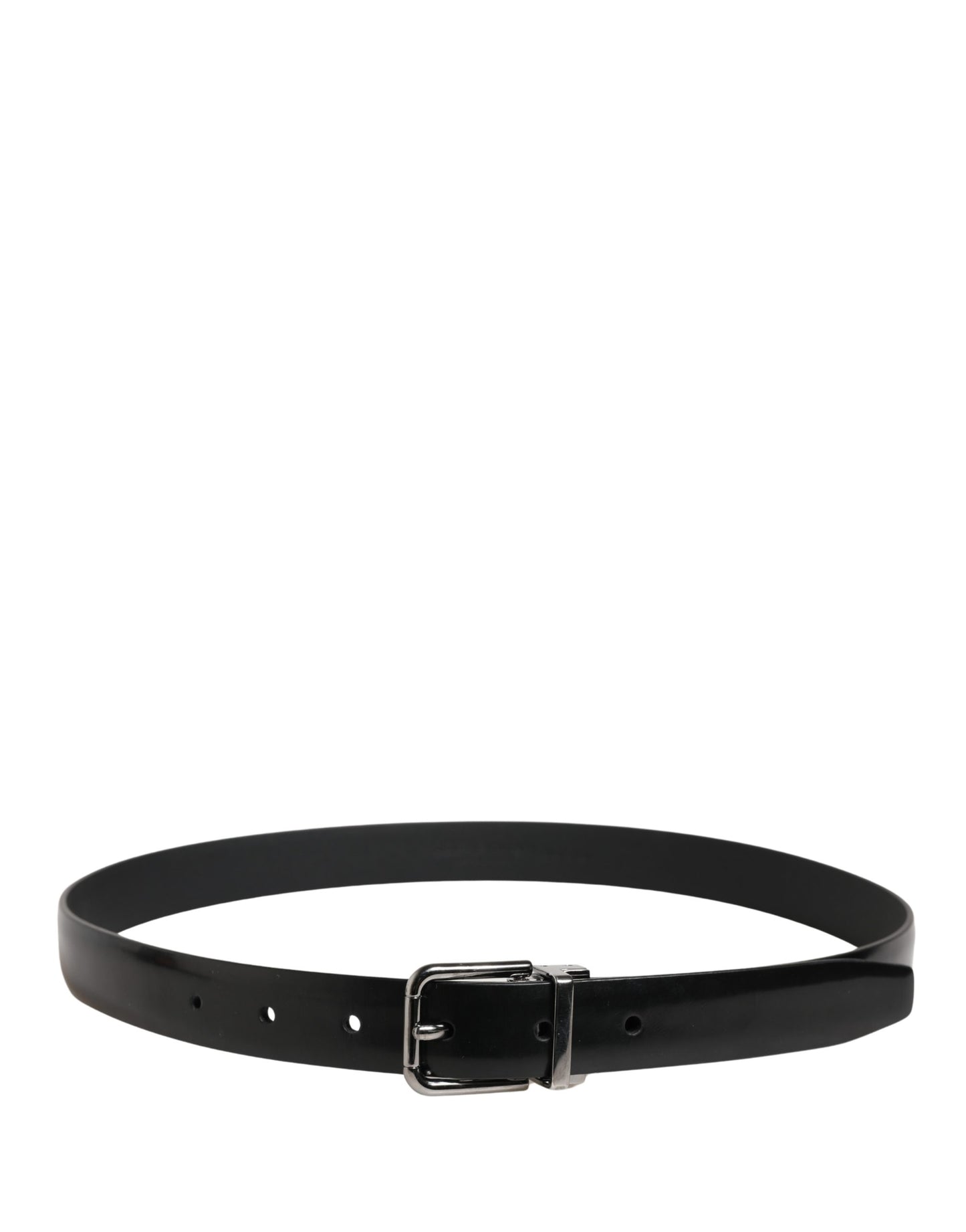 Ceinture Dolce &amp; Gabbana pour homme en cuir noir avec boucle classique en métal