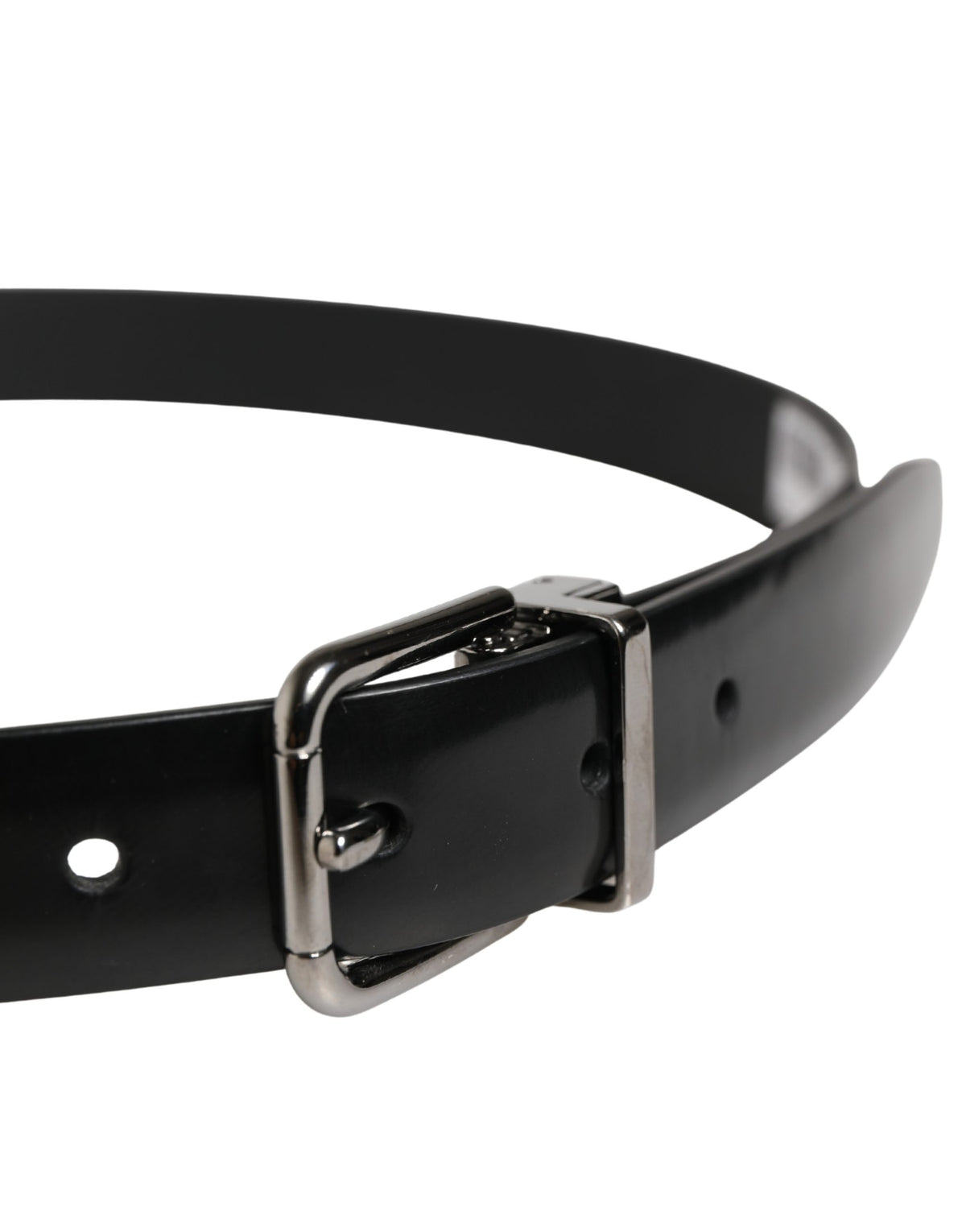 Ceinture Dolce &amp; Gabbana pour homme en cuir noir avec boucle classique en métal