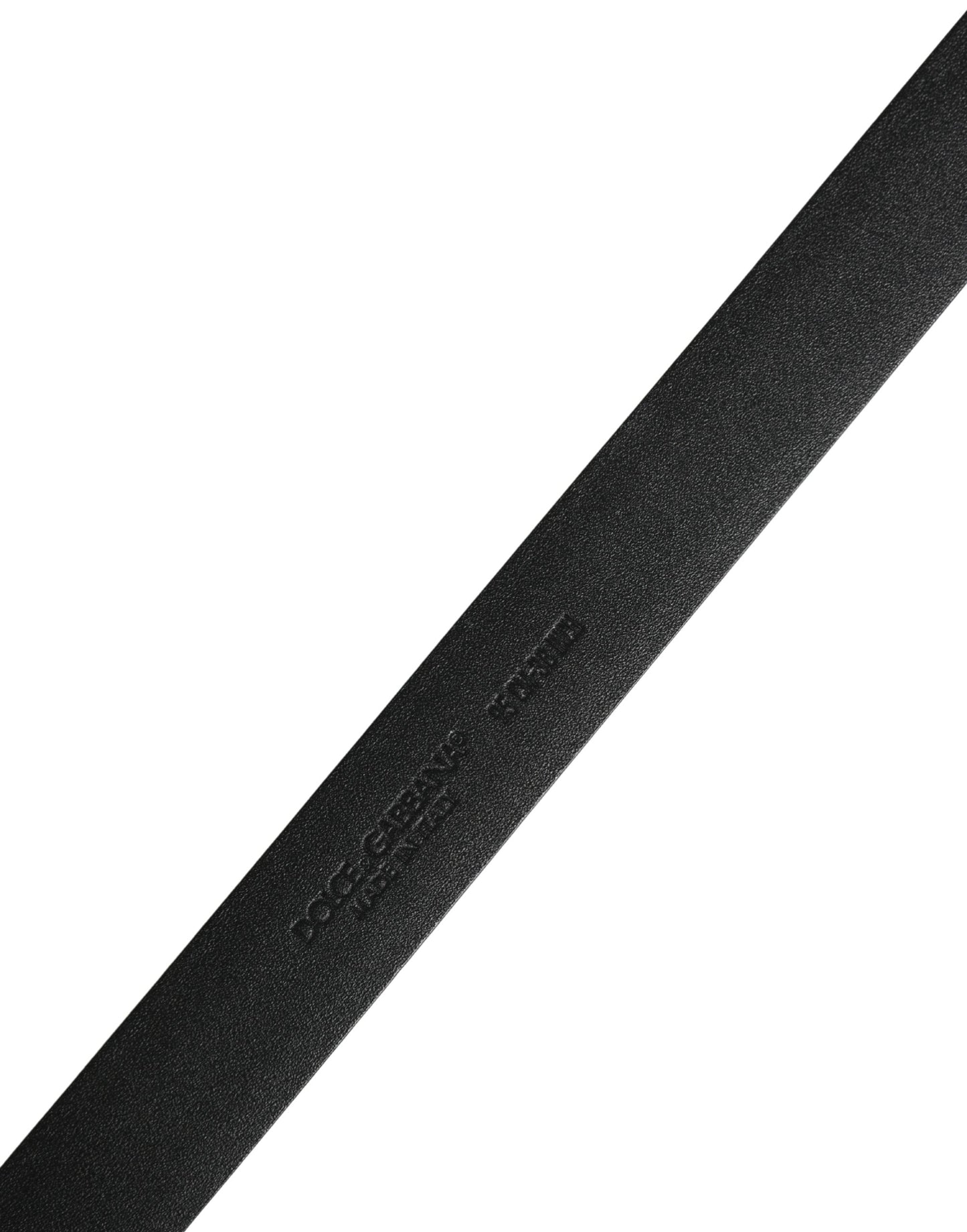 Ceinture Dolce &amp; Gabbana pour homme en cuir noir avec boucle classique en métal