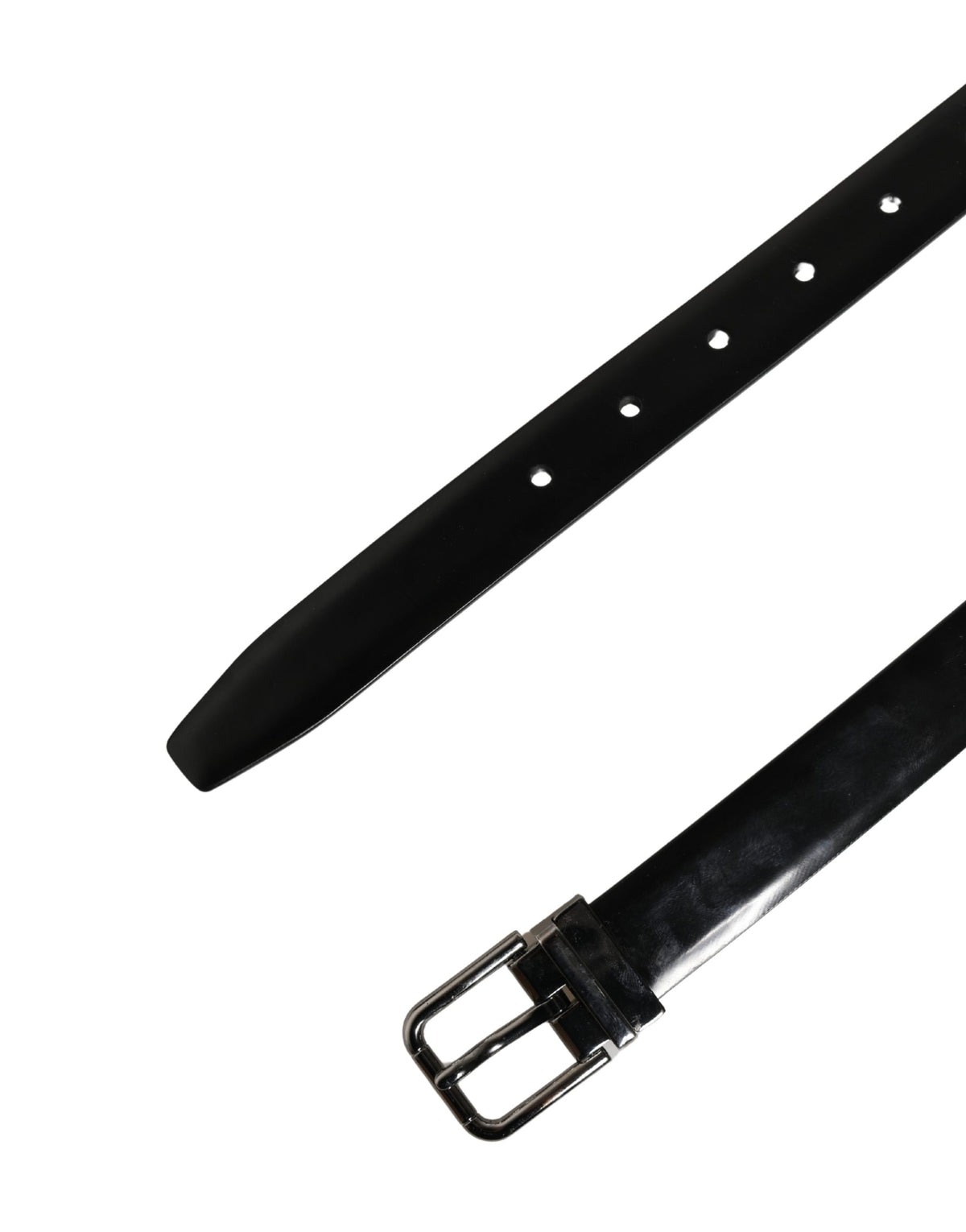 Ceinture Dolce &amp; Gabbana pour homme en cuir noir avec boucle classique en métal