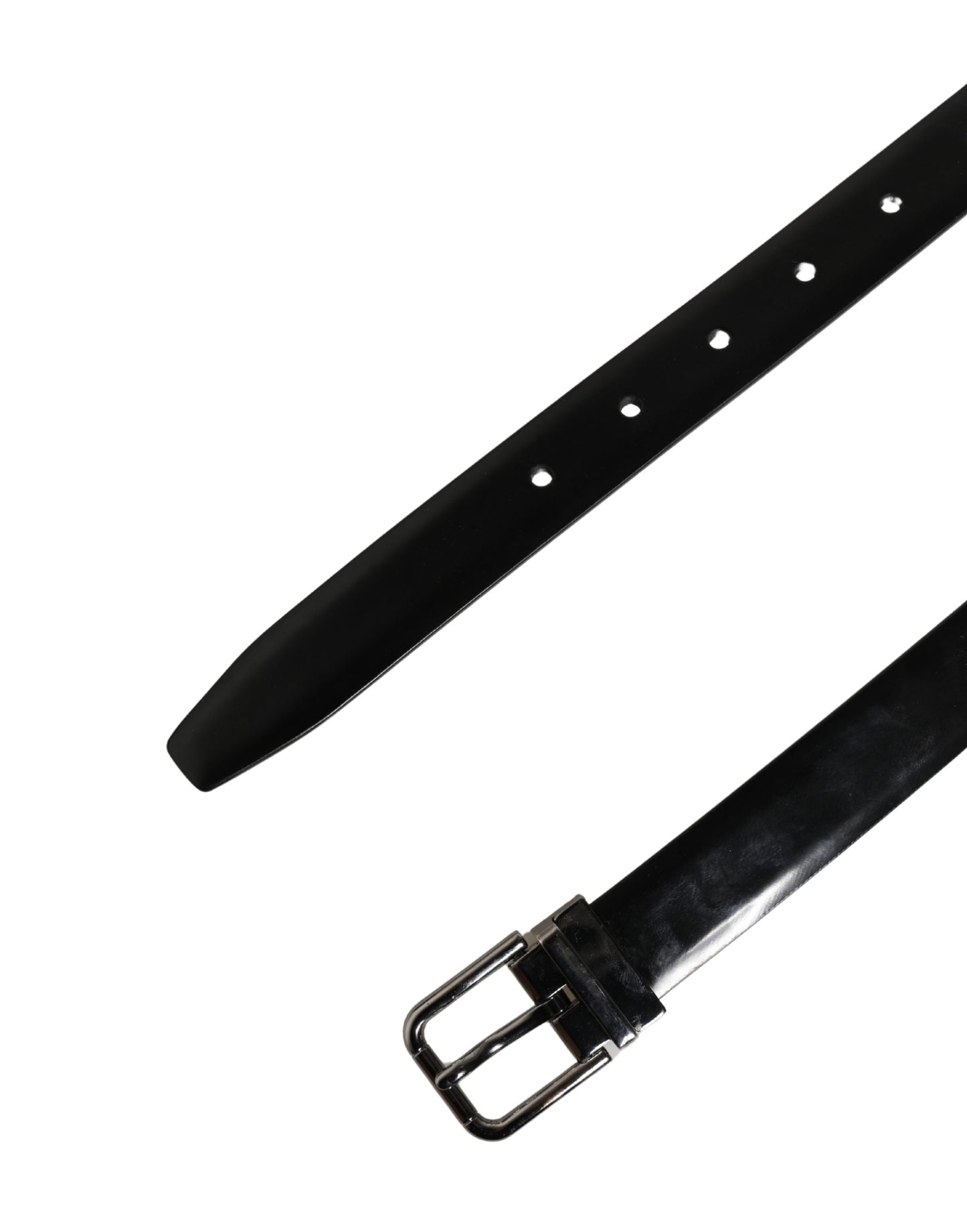 Ceinture Dolce &amp; Gabbana pour homme en cuir noir avec boucle classique en métal