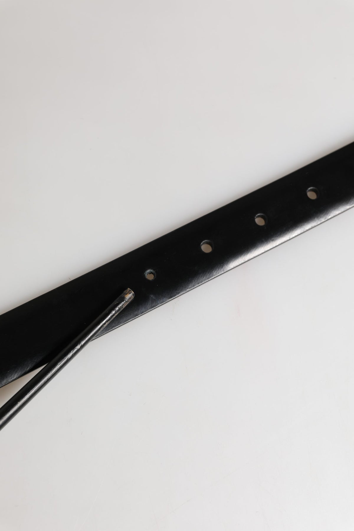 Ceinture Dolce &amp; Gabbana pour homme en cuir noir avec boucle classique en métal