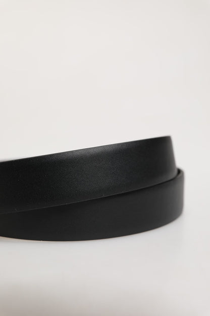 Ceinture Dolce &amp; Gabbana pour homme, en cuir noir classique avec boucle en métal