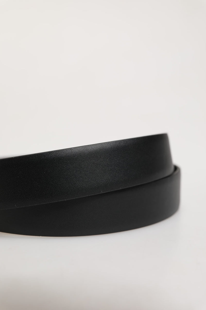 Ceinture Dolce &amp; Gabbana pour homme, en cuir noir classique avec boucle en métal