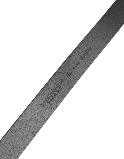 Ceinture Dolce &amp; Gabbana pour homme, en cuir noir classique avec boucle en métal