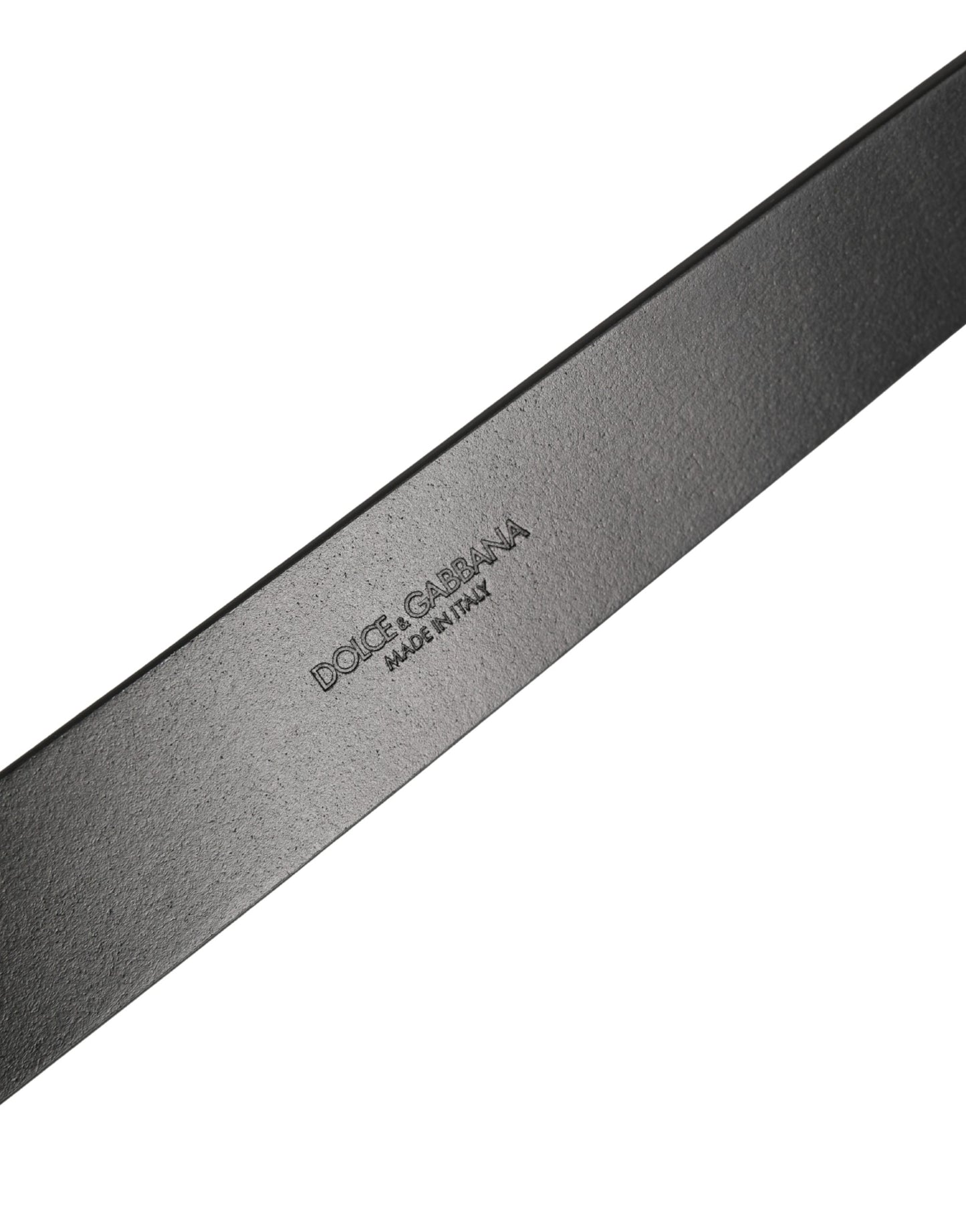 Ceinture Dolce &amp; Gabbana classique en cuir de veau noir avec boucle en métal