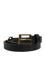 Ceinture Dolce &amp; Gabbana pour homme en cuir noir avec boucle classique en métal