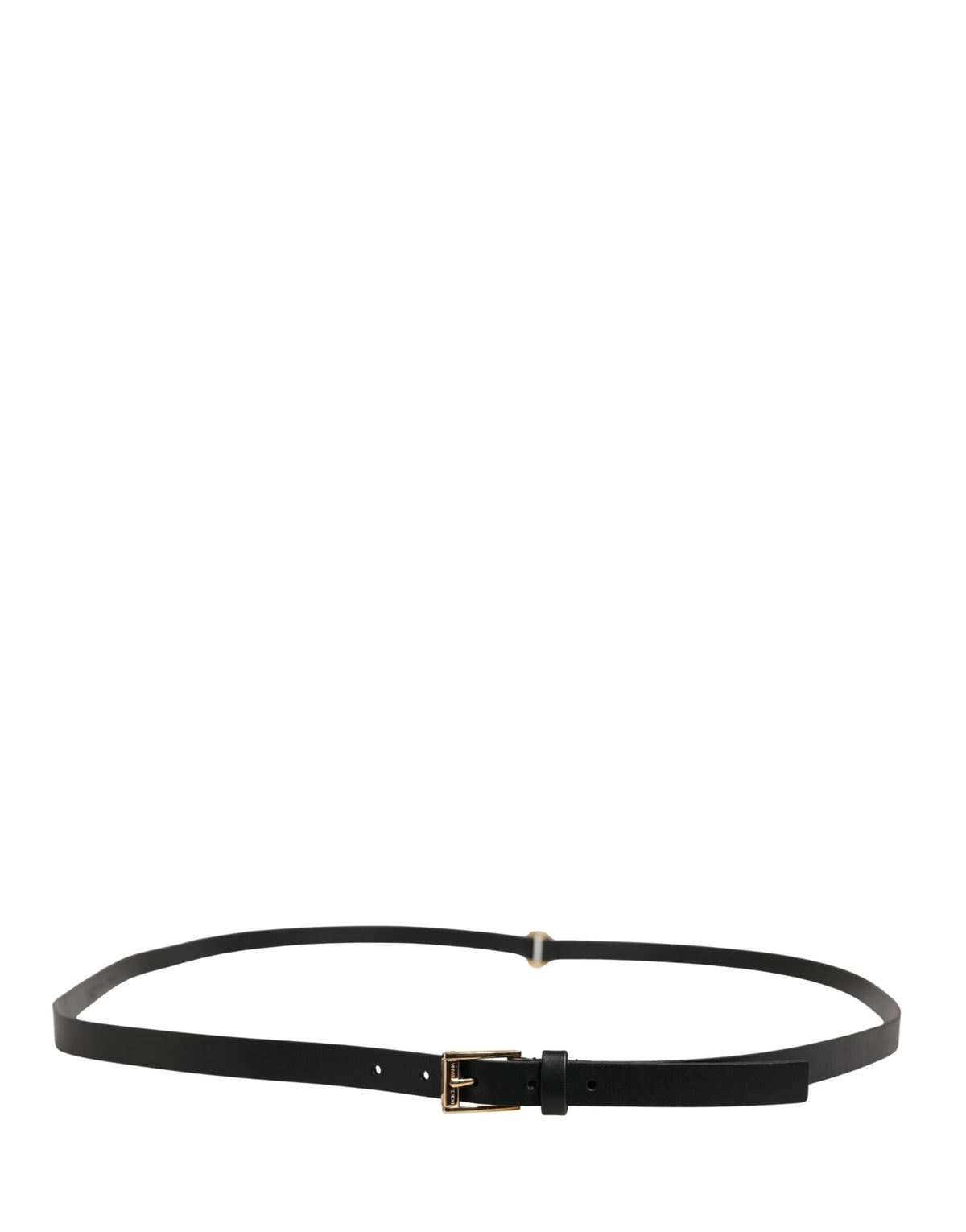 Ceinture Dolce &amp; Gabbana pour homme en cuir noir avec boucle classique en métal