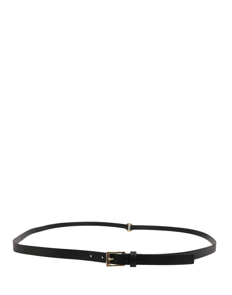 Ceinture Dolce &amp; Gabbana pour homme en cuir noir avec boucle classique en métal