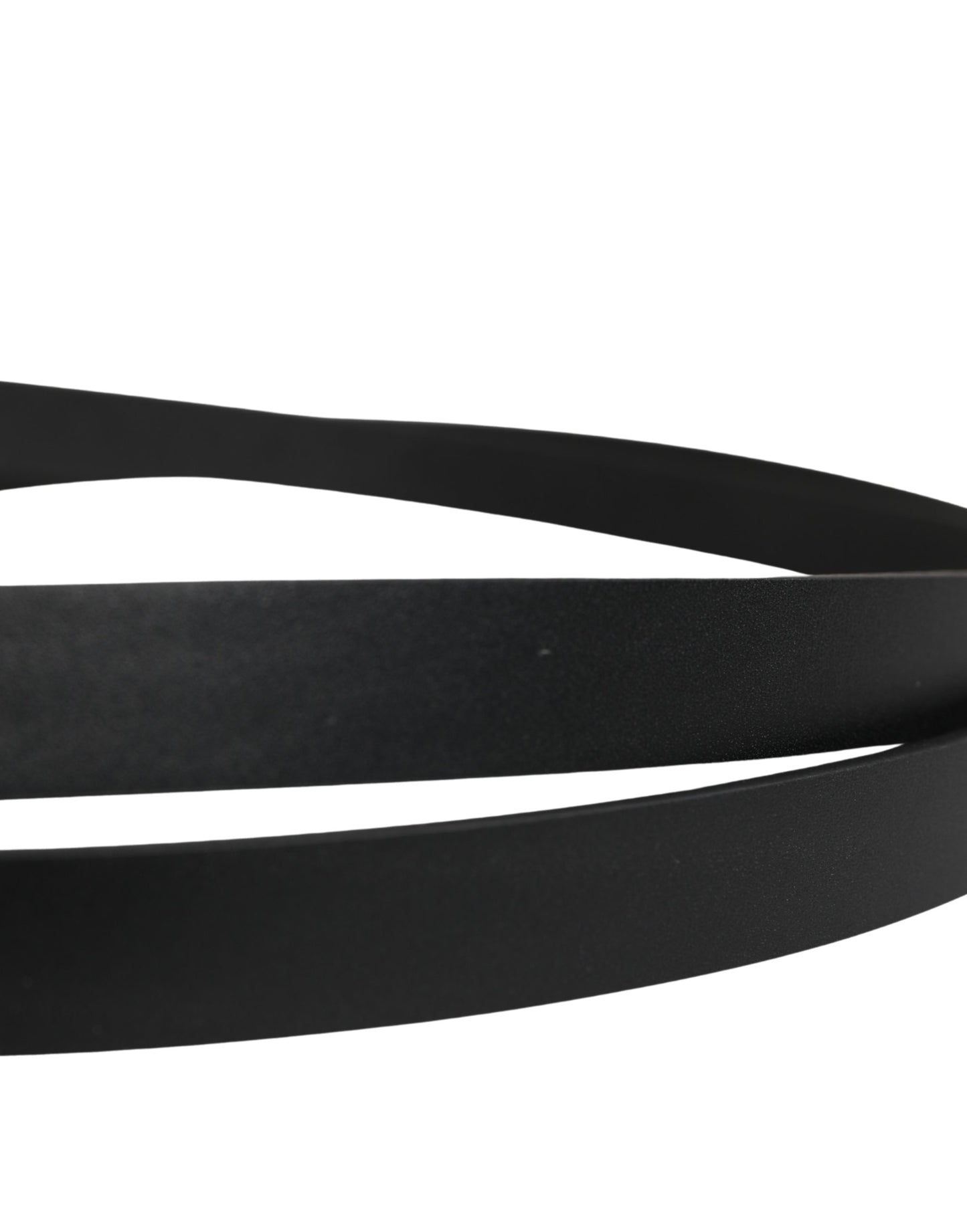 Ceinture Dolce &amp; Gabbana pour homme en cuir noir avec boucle classique en métal