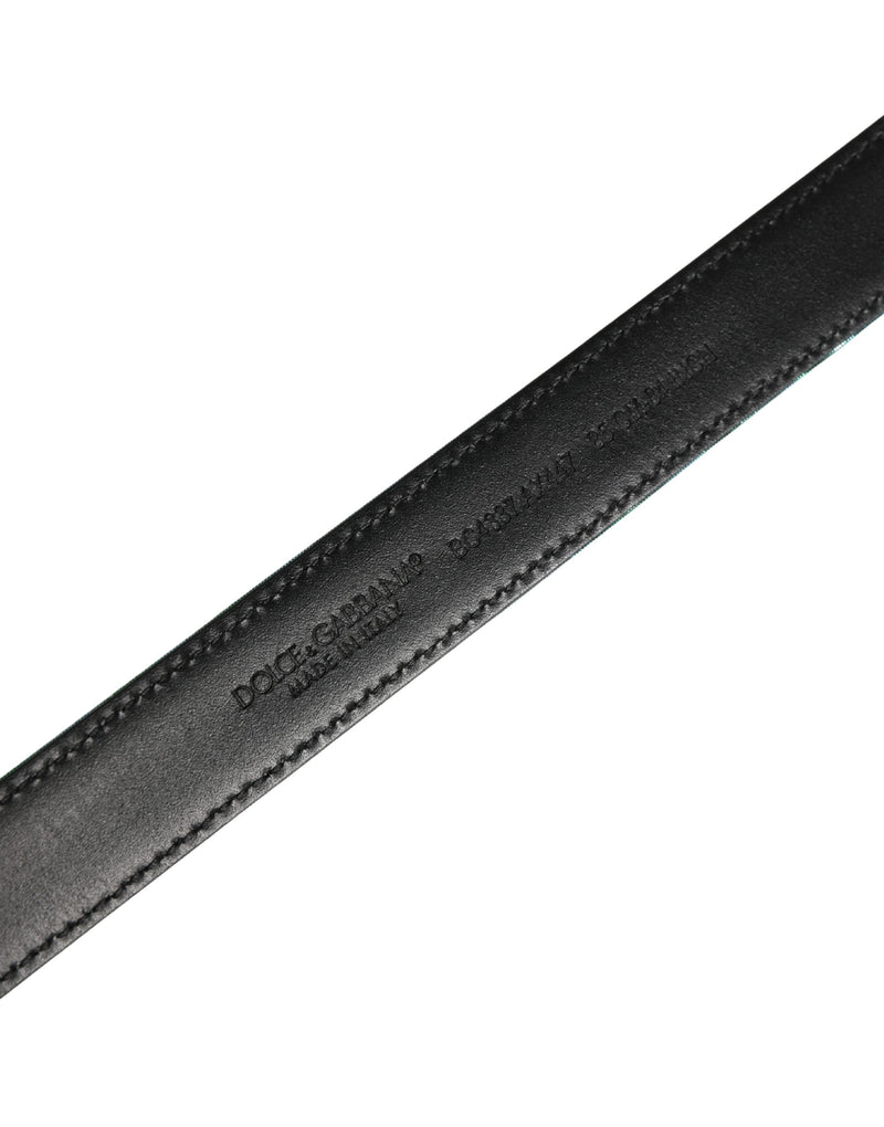 Ceinture Dolce &amp; Gabbana pour homme, verte, en polyester lurex et boucle métallique
