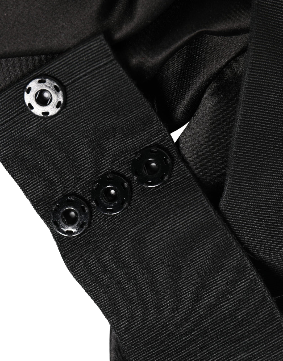 Dolce & Gabbana Black Silk Satin Wide Waist Belt for Women