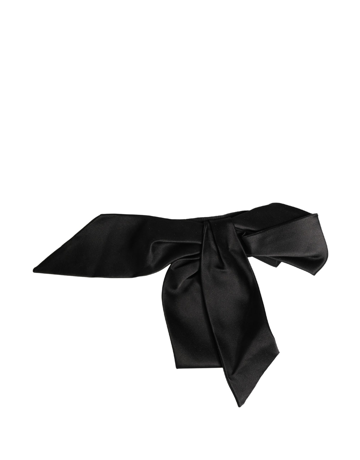Dolce & Gabbana Black Silk Satin Wide Waist Belt for Women