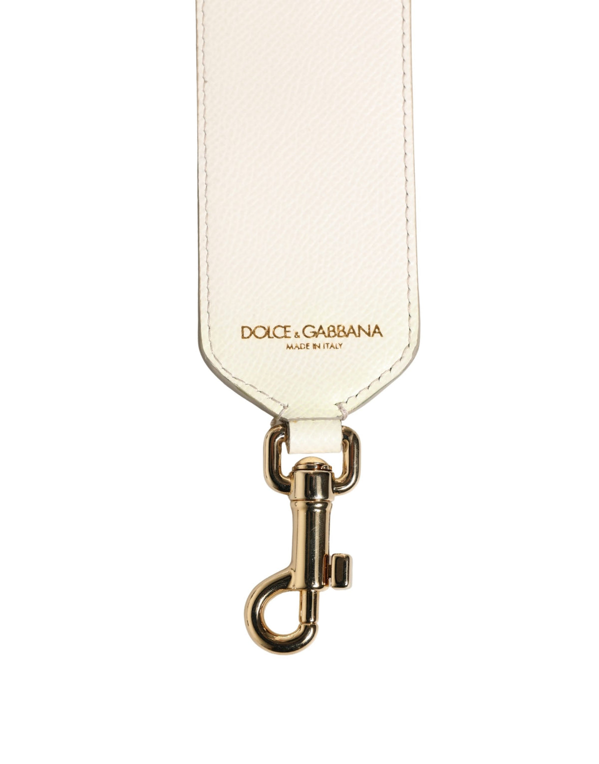 Dolce & Gabbana White Blue Floral Leather Stud Shoulder Strap