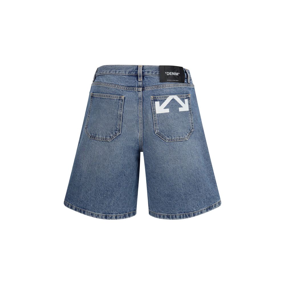 Off-White Blauwe Denim Shorts