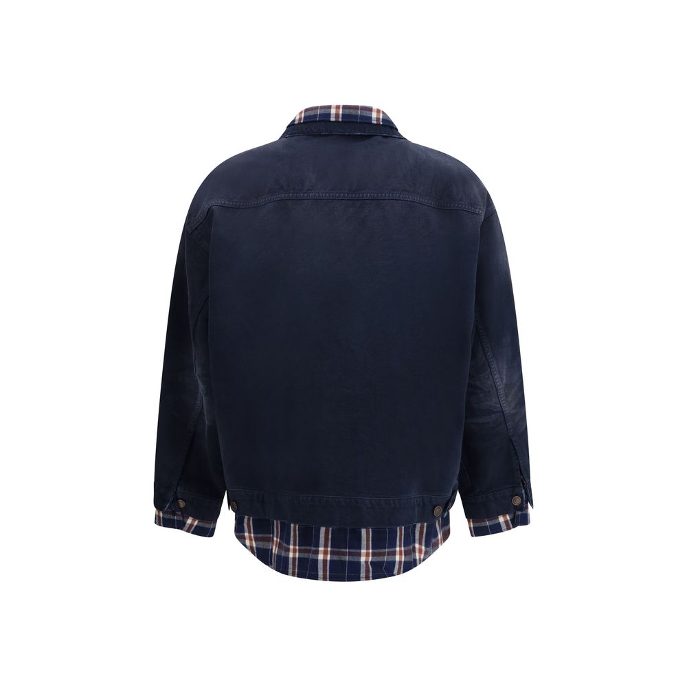 Veste en jean de coton bleu Balenciaga