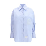 Thom Browne Blue Cotton Oversized Pattern Shirt