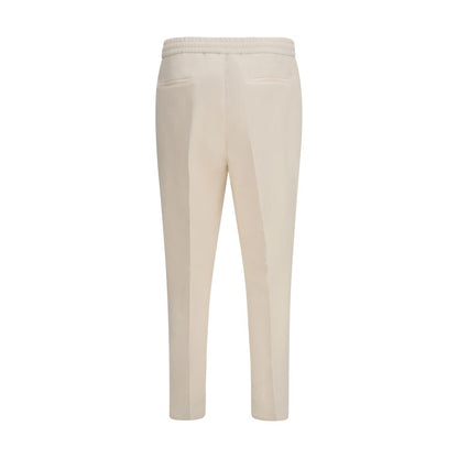 Brunello Cucinelli Beige Linnen Casual Broek