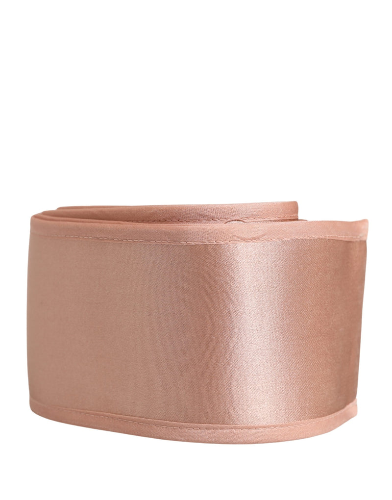 Dolce & Gabbana Light Pink Silk Satin Waist Belt for Women