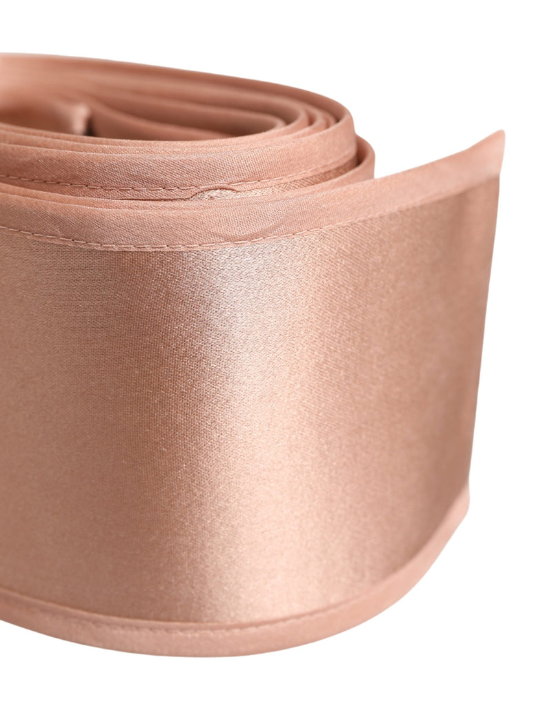 Dolce & Gabbana Light Pink Silk Satin Waist Belt for Women