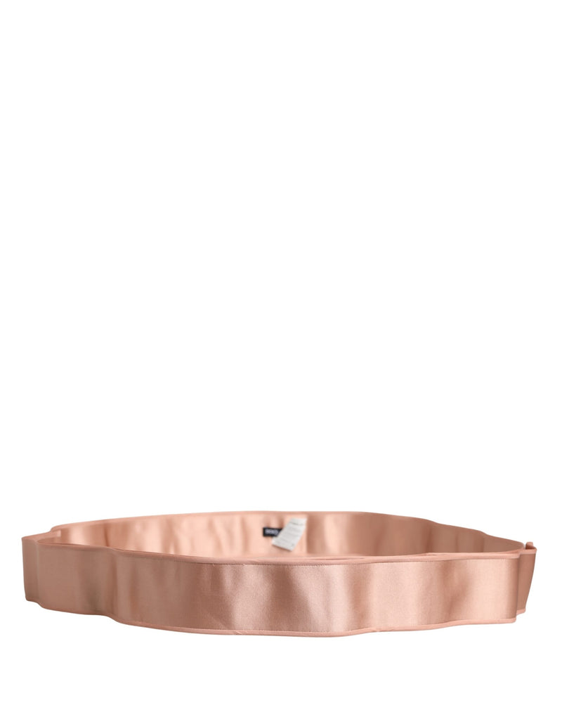 Dolce & Gabbana Light Pink Silk Satin Waist Belt for Women