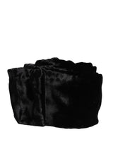 Dolce & Gabbana Black Viscose Satin Waist Belt for Women