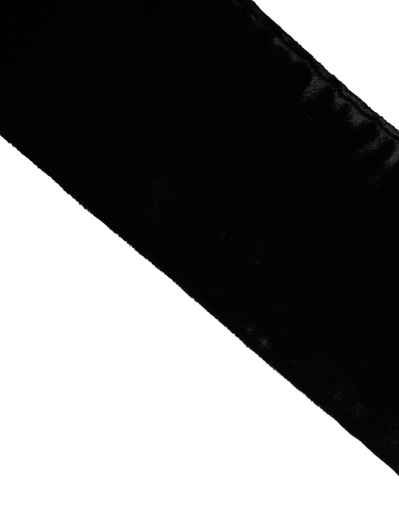 Dolce & Gabbana Black Viscose Satin Waist Belt for Women