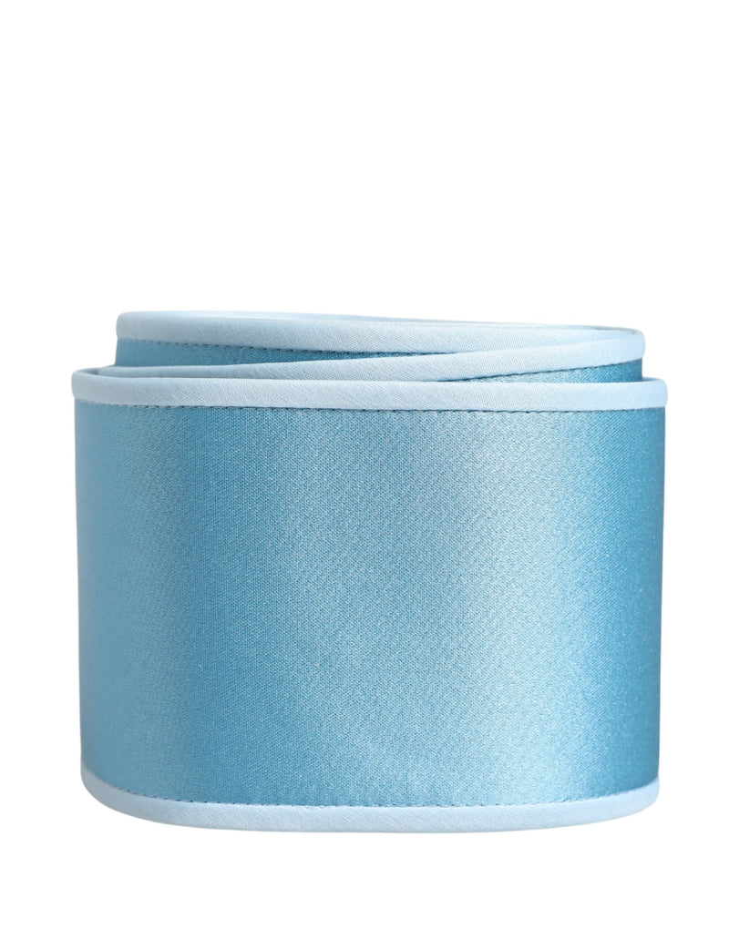 Dolce & Gabbana Light Blue Silk Satin Waist Belt for Women
