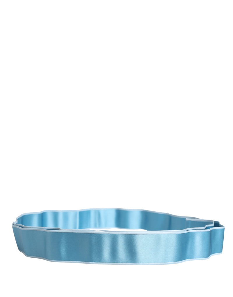 Dolce & Gabbana Light Blue Silk Satin Waist Belt for Women