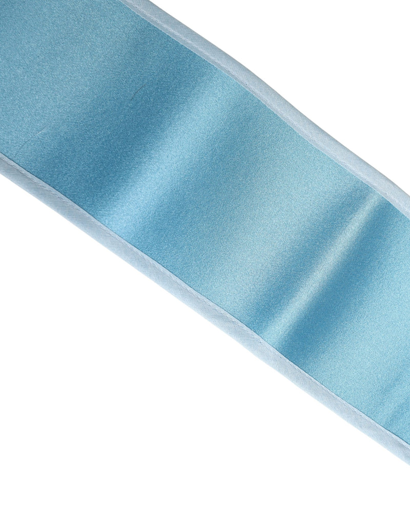 Dolce & Gabbana Light Blue Silk Satin Waist Belt for Women