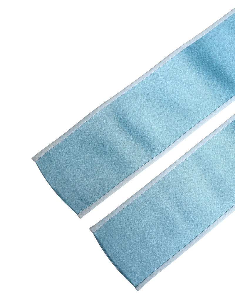 Dolce & Gabbana Light Blue Silk Satin Waist Belt for Women