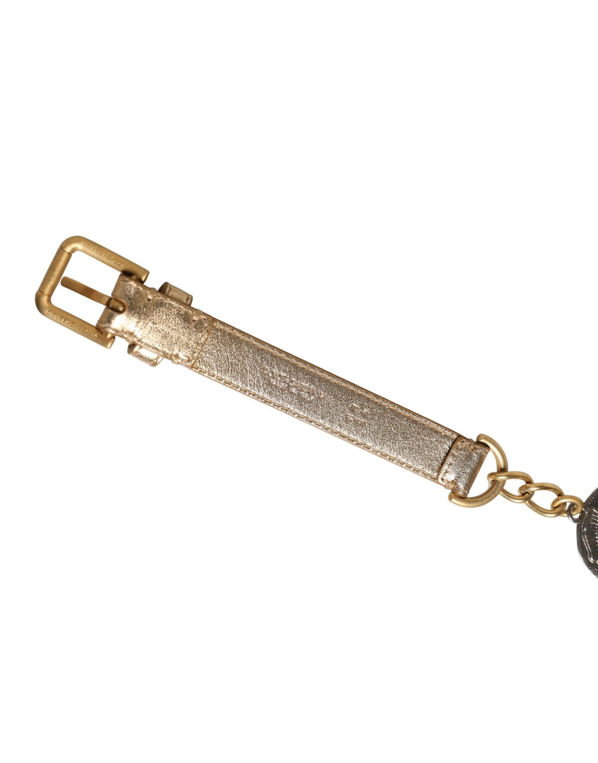 Dolce & Gabbana Gold Brass Chain Coin Embellished Belt