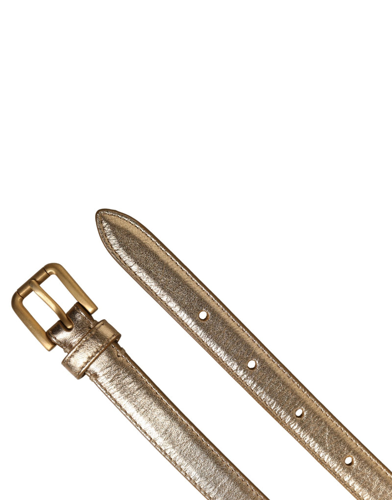 Dolce & Gabbana Gold Brass Chain Coin Embellished Belt