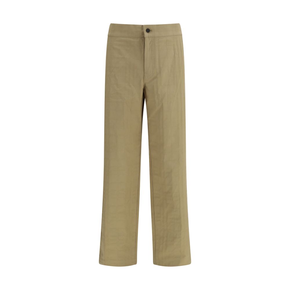 Pantalon décontracté en coton beige Burberry
