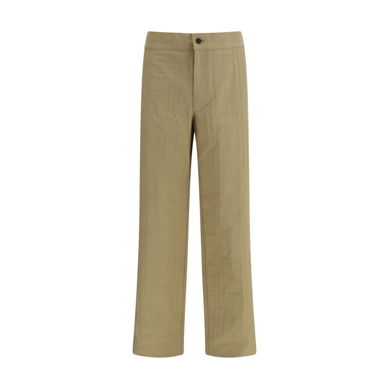 Pantalon décontracté en coton beige Burberry