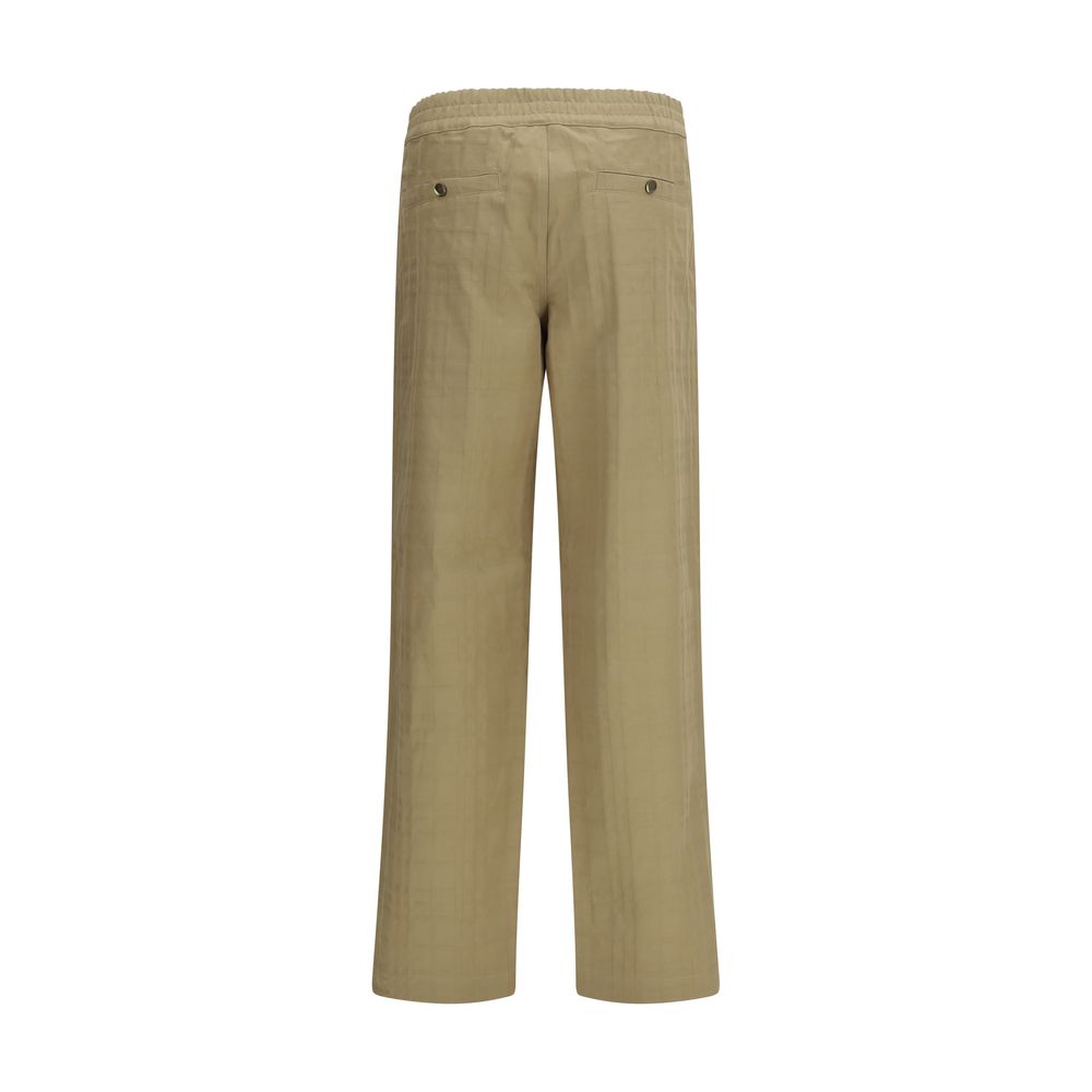 Pantalon décontracté en coton beige Burberry
