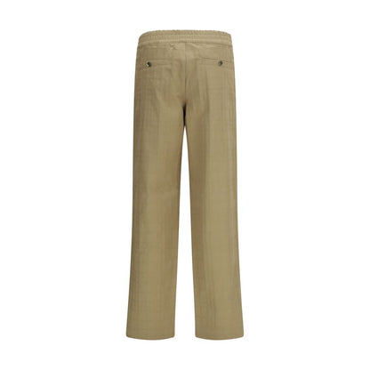 Pantalon décontracté en coton beige Burberry