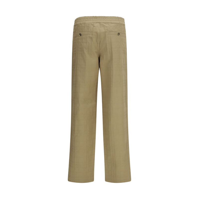 Pantalon décontracté en coton beige Burberry