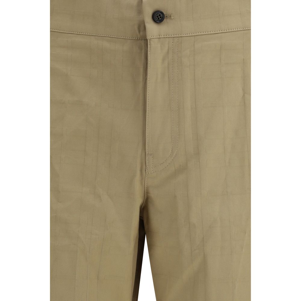 Pantalon décontracté en coton beige Burberry