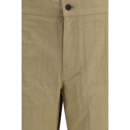 Pantalon décontracté en coton beige Burberry