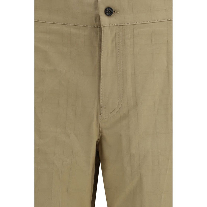Pantalon décontracté en coton beige Burberry