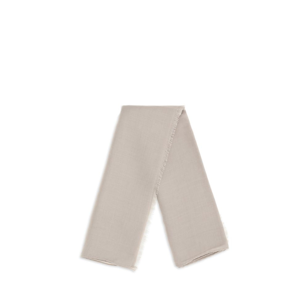 Max Mara Beige Silk Scarf - Sophisticated Women's Accessory