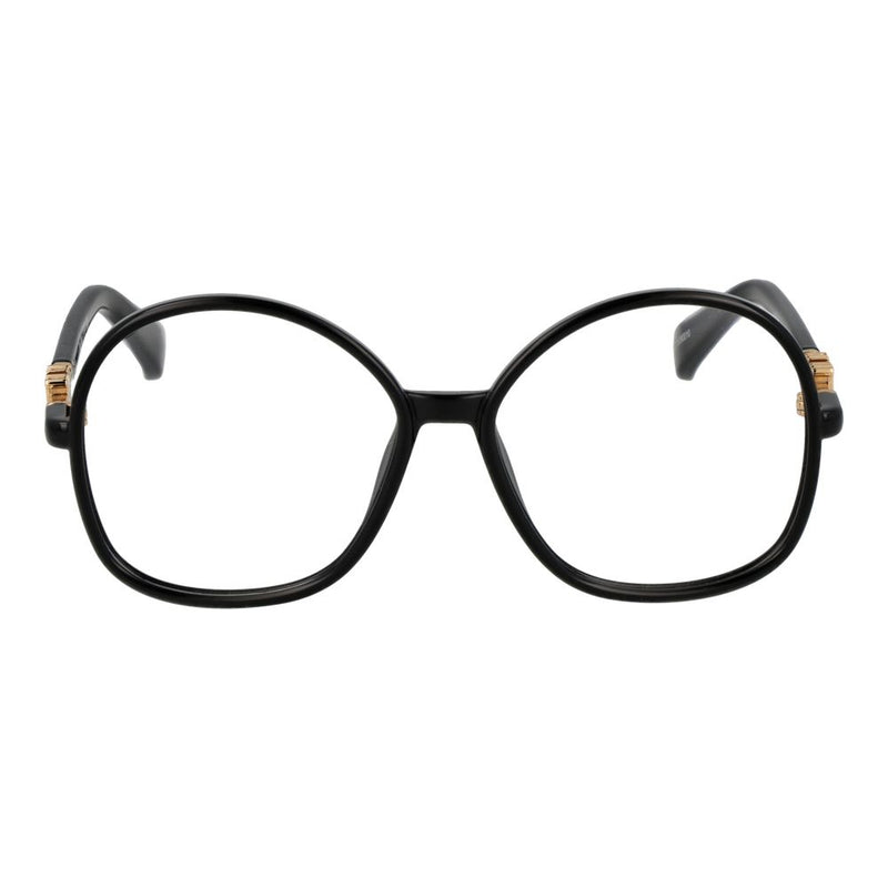 Max Mara Black Plastic Glasses (Frames) - Stylish Round Design