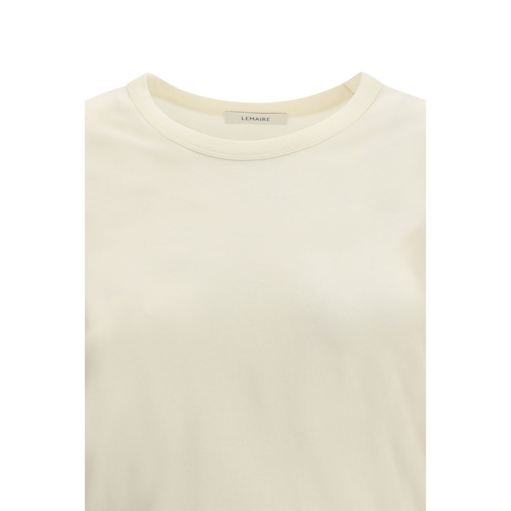 Lemaire Beige Cotton T-Shirt - Élégance Minimaliste