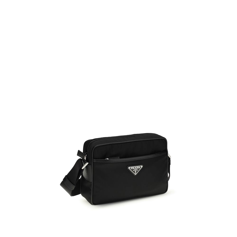 Sac bandoulière Prada noir en polyamide recyclé
