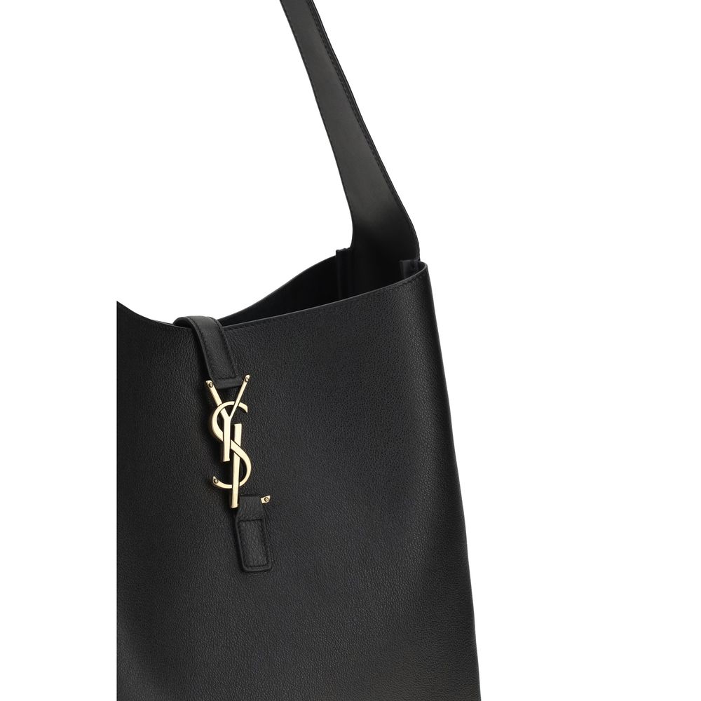 Saint Laurent Le 5 À 7 Black Calf Leather Shoulder Bag
