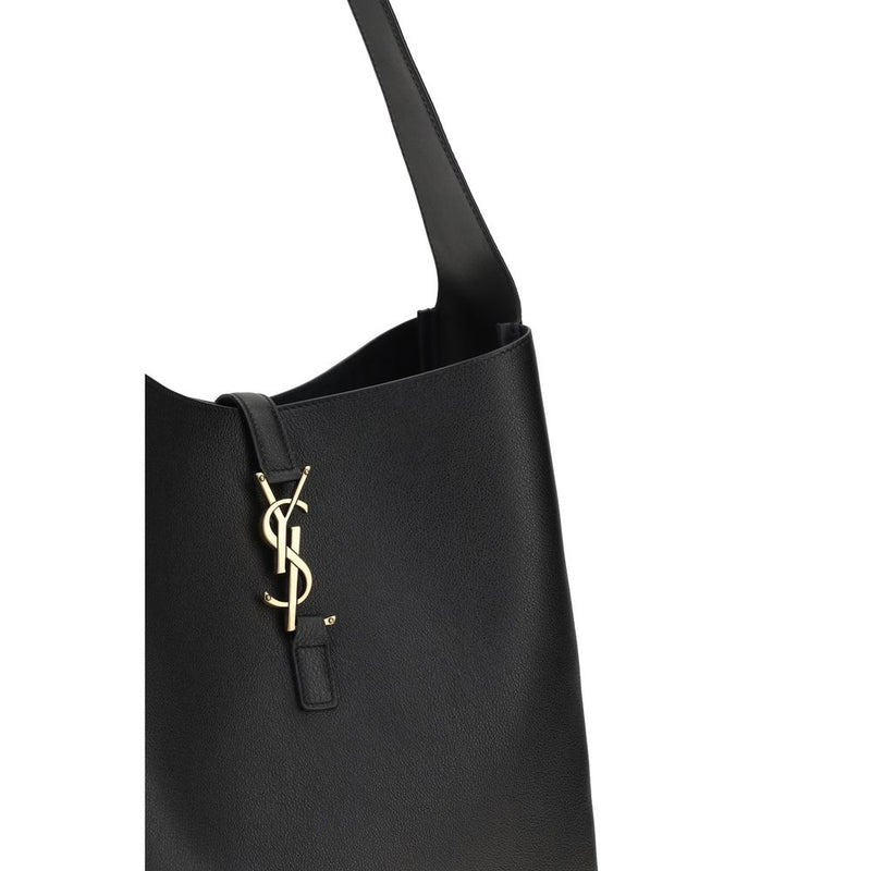 Saint Laurent Le 5 À 7 Black Calf Leather Shoulder Bag